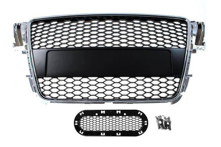GRILL AUDI A5 8T RS-STYLE CHROME-BLACK (07-10) PDC