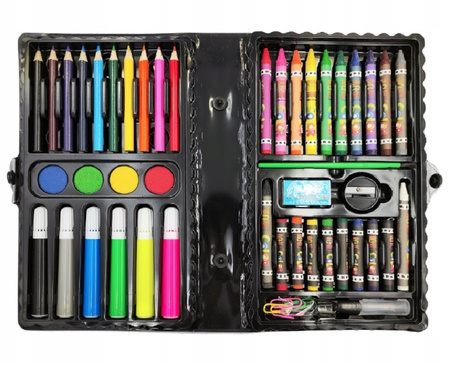 ZESTAW ARTYSTYCZNY KREDKI FARBKI DO MALOWANIA 48 SZT W WALIZCE DLA DZIECI