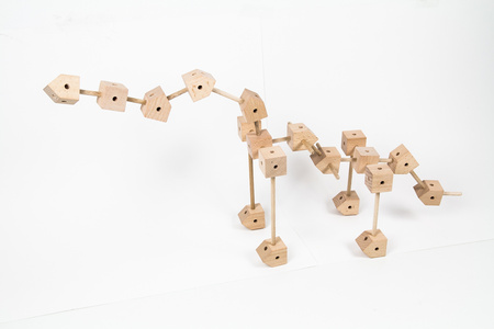 Drewniane klocki konstrukcyjne Mini Trigonos M - 85 el.