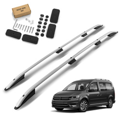 Relingi dachowe Volkswagen Caddy IV SA | DU L2 | Maxi 2015-2020 Srebrny LONG