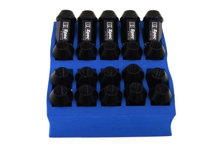 Nakrętki M12x1.5 Alu 40mm D1Spec Orginal Black Stożek