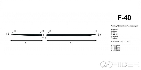 Ford Ka+ listwy boczne