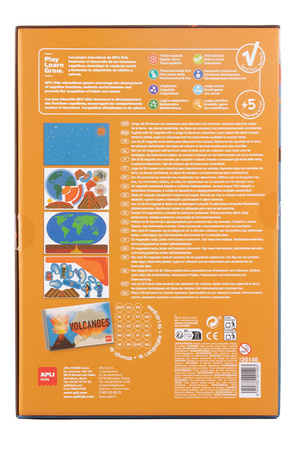 Magnetyczna układanka edukacyjna z książeczką Apli Kids - Wulkany