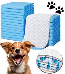 PODKŁADY CHŁONNE DLA PSA 33 X 45 100 SZT. MATY HIGIENICZNE DO NAUKI SIKANIA + WORKI