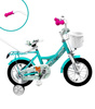 ROWEREK DZIECIĘCY 12 CALI MIĘTOWY DZWONEK HAMULEC KOSZYK BAGAŻNIK KOŁA BOCZNE KOŁA DRĄŻEK DLA DZIECI