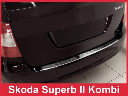 Nakładka na zderzak tylny Skoda Superb 2 Kombi (Stal)