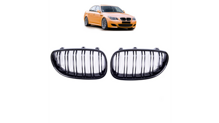 Grill sportowy podwójne żeberka Gloss Black BMW 5 E60 E61 2003-2010