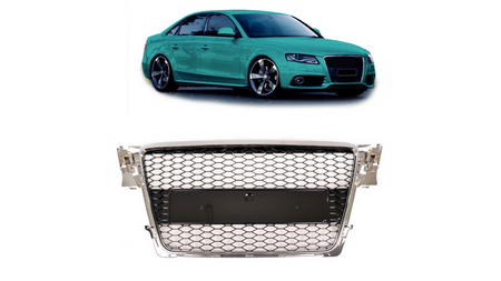 Grill sportowy Chrome & Gloss Black AUDI A4 B8 przed liftem 2008-2012
