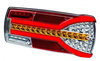 Lampa zespolona tylna HOR 87 - Carmen, diodowa 12/24 V, prawa, bez oświetlenia tablicy rejestracyjnej, przewód 6x0,5 mm2, długość 0,3 m + peszel + gniazdo 7-pin (bez nakładek na światło hamowania)