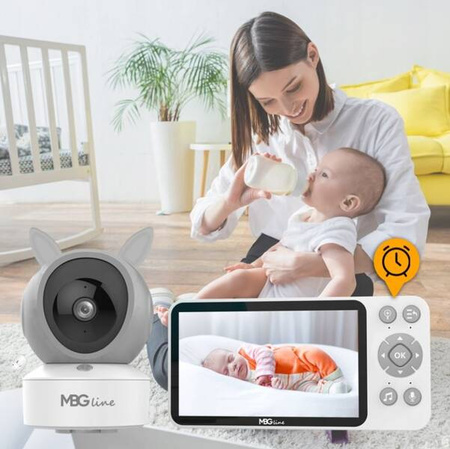 Bezprzewodowa Obrotowa Niania Elektroniczna FHD WIFI Kamera TUYA LCD ZOOM