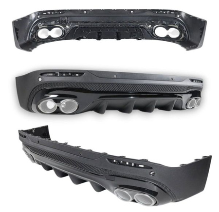 DYFUZOR MERCEDES X247 GLB BLACK KOŃCÓWKI 2X2