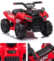 QUAD NA AKUMULATOR MOTOR TERENOWY LED MP3 USB KLAKSON