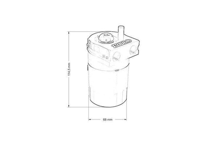 Oil catch tank 0.3L 10mm / 15mm TurboWorks PRO Red