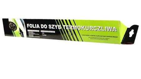 Folia do szyb termokurczliwa SUPER CIEMNO CZARNA 50x300cm z WARSTWĄ OCHRONNĄ