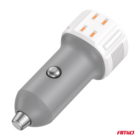 Ładowarka samochodowa USB-A+ USB-C 38W AMIO-03883