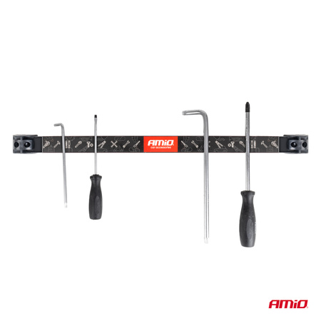 Uchwyty listwy magnetyczne na narzędzia 1x20cm 1x30,5cm 1x46cm zestaw AMIO-04263