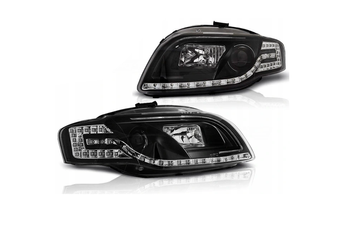 Lampy Reflektory Audi A4 B7 04-08 Led Tube Black