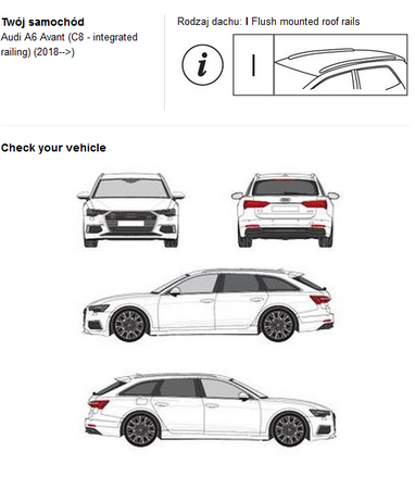 Bagażnik dachowy Audi A6 C8 Avant AIRO Dark