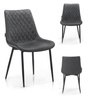 KRZESŁO SHARONTI NOWOCZESNY DESIGN PIKOWANE TAPICEROWANE WELUR SALON BIURO