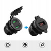 Ładowarka motocyklowa 2x USB QC3.0 woltomierz 3A C