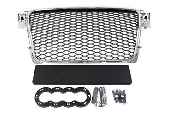 GRILL AUDI A4 B8 RS-STYLE CHROME-BLACK (08-12) PDC
