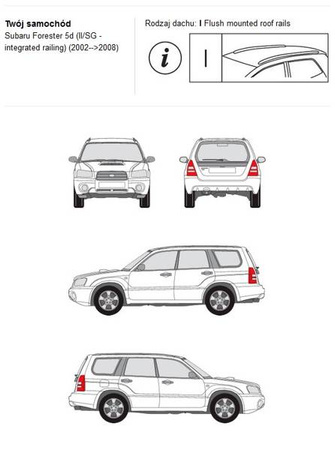 Bagażnik dachowy CRUZ S-FIX Subaru Forester II
