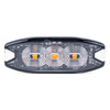 Lampa błyskowa ostrzegawcza płaska 3 LED R65 R10 12-24V AMIO-02297