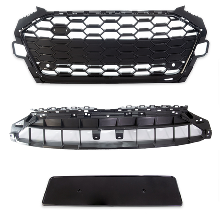 Grill sportowy Black AUDI A4 B9 Facelift 2019-2023