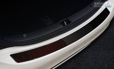 Nakładka na zderzak tylny do Mercedes klasa E CLS C21 Carbon (czarny)