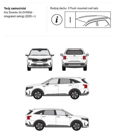 Bagażnik dachowy CRUZ AIRO FUSE Kia Sorento 2020