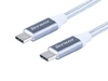 Kabel MYWAY do ładowania i synchronizacji, w oplocie z mikrofibry, 120 cm, USB-C > USB-C v3.0