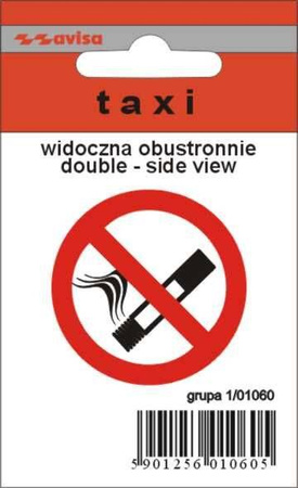 Naklejka obustronna - Zakaz palenia
