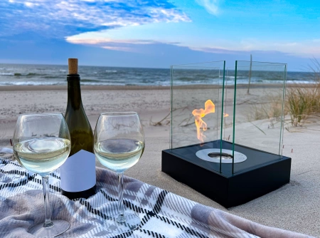 Biokominek wolnostojący Sunset Garden Mini czarny strukturalny
