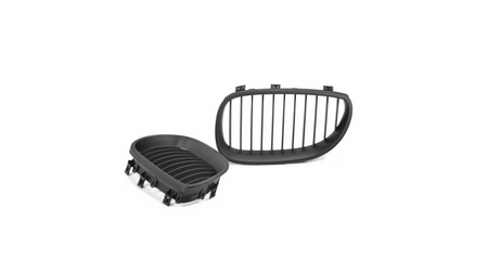 Grill sportowy pojedyncze żeberka Matt Black  BMW 5 (E60) Sedan (E61) Touring 2003-2010