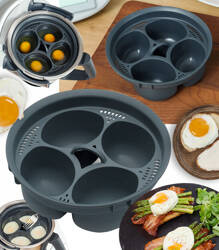 WKŁADKA DO GOTOWANIA JAJEK THERMOMIX MONSIEUR COUSINE EDITION PLUS NA 4 JAJKA SZARA CZĘŚĆ ZAMIENNA