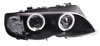 Reflektory lampy przednie BMW E46 RINGI BLACK Seda