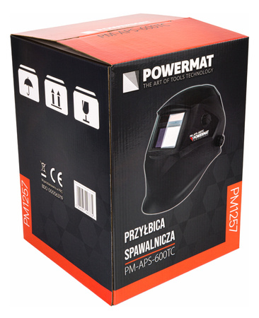 SAMOŚCIEMNIAJĄCA MASKA PRZYŁBICA SPAWALNICZA TRUE COLOR AUTOMATYCZNA LCD PM-APS-600TC