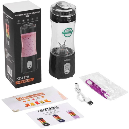 Blender akumulatorowy USB-C 380ml / 2x3000mAh KD4170