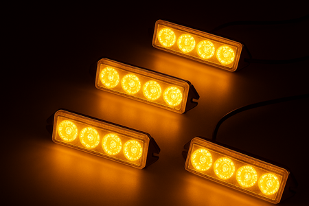 Stroboskopy ostrzegawcze lampy ostrzegawcze pomarańczowe 4szt 
