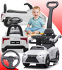 JEŹDZIK PCHACZ POJAZD BIAŁY PODNÓŻEK PEDAŁ GAZU DŹWIĘKI UCHWYT NA BATERIE DO ZABAWY JAZDY DLA DZIECI