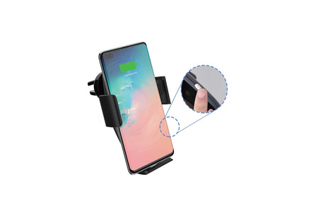 Uchwyt na telefon do samochodu na przyssawkę z ładowarką bezprzewodową PHW-05 AMIO-02481
