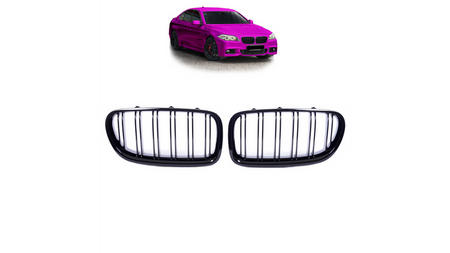 Grill sportowy podwójne żeberka Gloss Black BMW 5 F10 F11 2010-2018