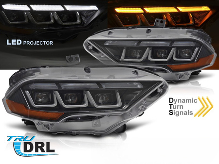 Lampy Przednie do Ford Mustang (2018–2021) black