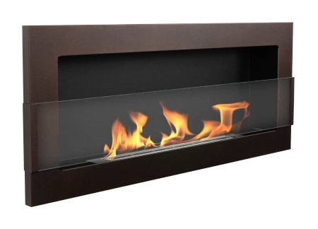 Biokominek wiszący z szybą 900x400 brąz