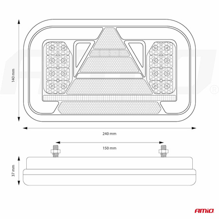 Lampa tylna zespolona LED RCL-03-R dynamiczna prawa AMIO-02367