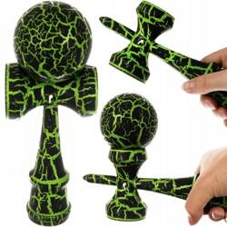 KENDAMA JAPOŃSKA GRA ZRĘCZNOŚCIOWA DREWNIANA DWUKOLOROWA ZŁAP KULKĘ