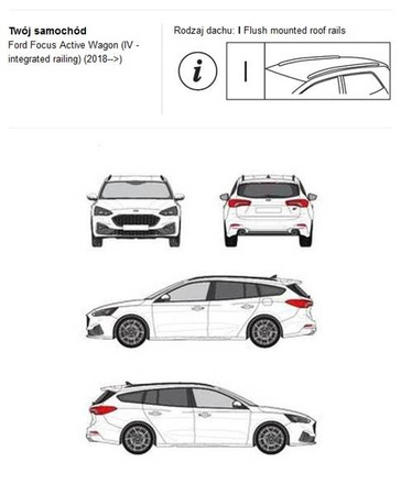 Bagażnik dachowy CRUZ AIRO FUSE Ford Focus IV SportBreak/Active Wagon