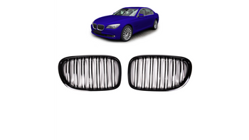 Grill sportowy podwójne żeberka Gloss Black BMW 7 F01 F02 F03 F04 2008-2012