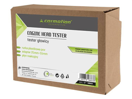 Tester szczelności uszczelki głowicy CO2 + płyn reakcyjny 50ml + adapter 25-55mm