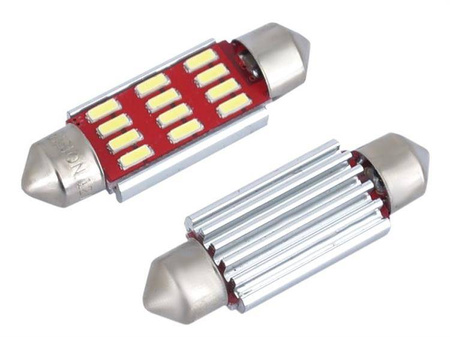 Żarówka VISION Festoon SV8.5 39mm 12V 12x 4014 SMD LED, CANBUS, biała, 2 szt.